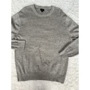 J. Crew Men’s L Gray Cotton Crewneck Sweater. Dbl Stitch. Exc. Condition